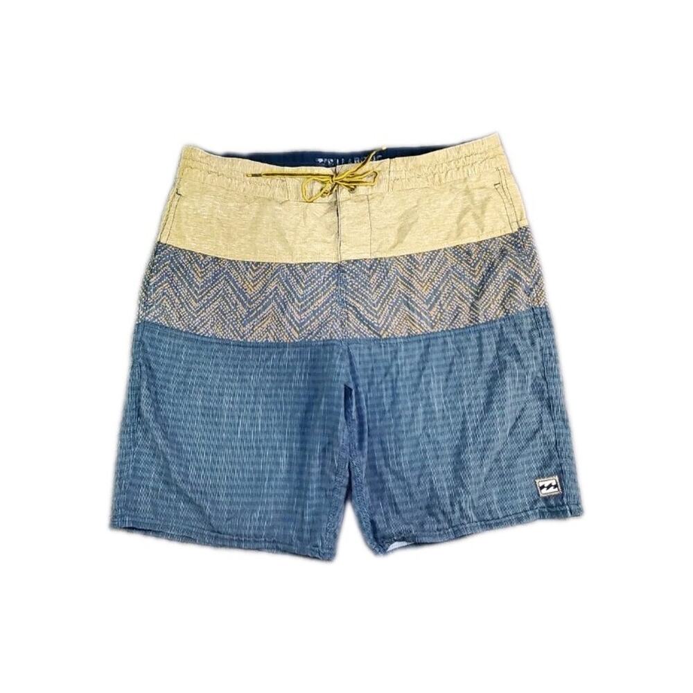 Billabong Men's Multicolor Sz 32 Board Tropical Draw String Shorts Beach C10-205